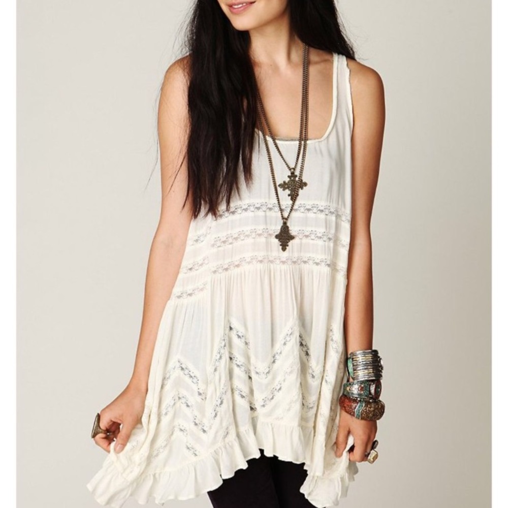 Free People Viole and Lace Trapeze Slip